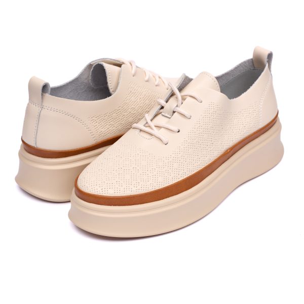 Pantofi piele dama 595001, Bej - imagine 3