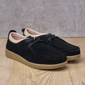 Pantofi piele intoarsa dama 186004, Negru