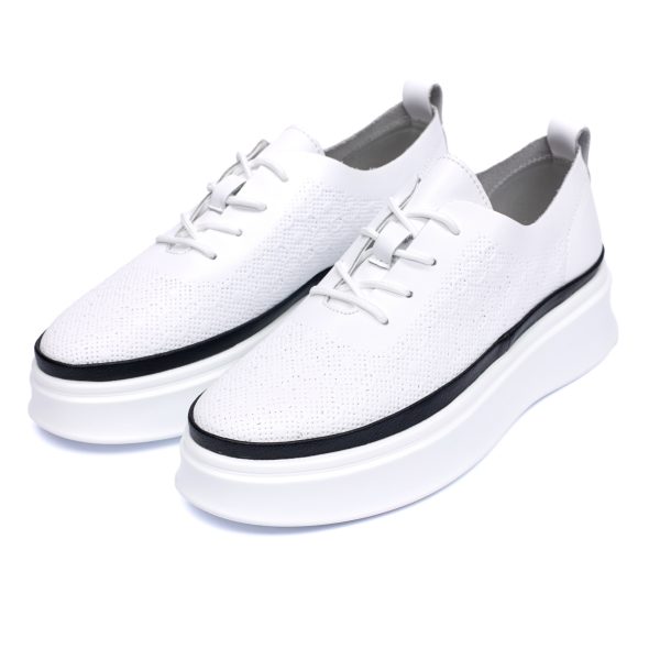 Pantofi piele dama 595001, Alb - imagine 2