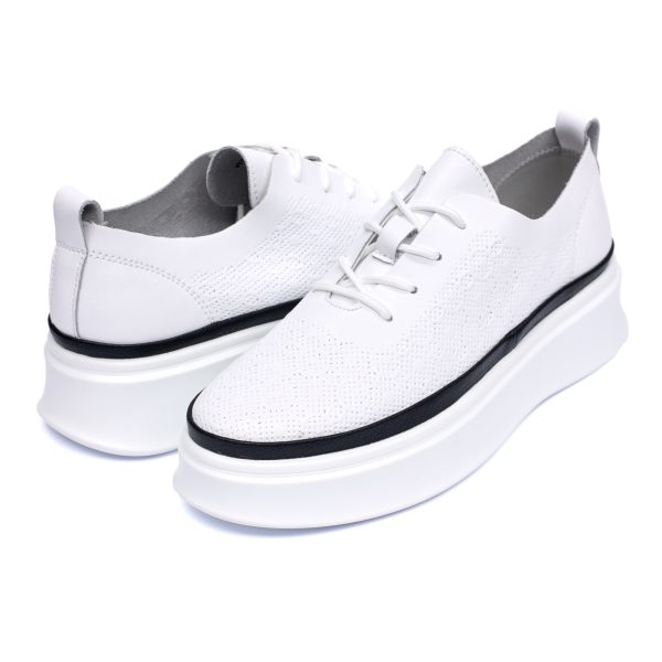 Pantofi piele dama 595001, Alb - imagine 3