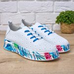 Pantofi piele dama 595002, Albastru