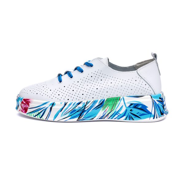 Pantofi piele dama 595002, Albastru - imagine 4