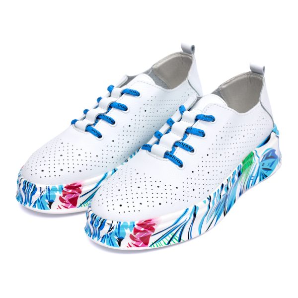 Pantofi piele dama 595002, Albastru - imagine 2