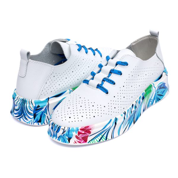 Pantofi piele dama 595002, Albastru - imagine 3