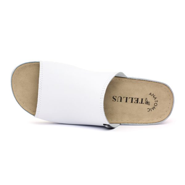 Papuci piele "Tellus" 25-51 Alb - imagine 7