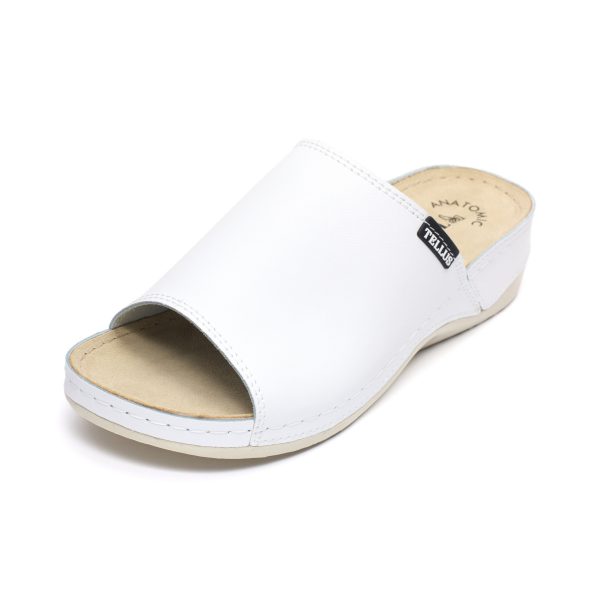 Papuci piele "Tellus" 25-51 Alb - imagine 6