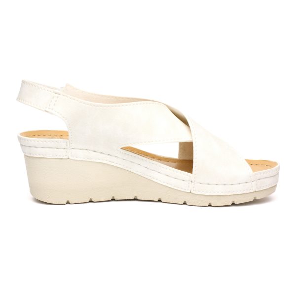 Sandale dama "Tellus" 27-13, Alb - imagine 6