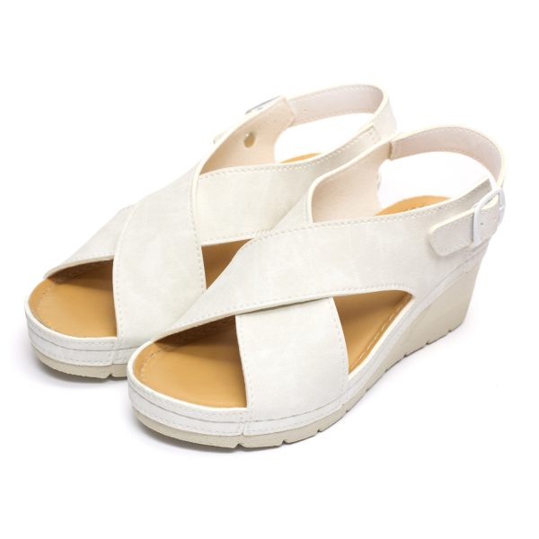 Sandale dama "Tellus" 27-13, Alb - imagine 2