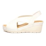 Sandale dama "Tellus" 27-14, Alb - imagine 4