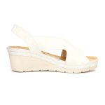 Sandale dama "Tellus" 27-14, Alb - imagine 5