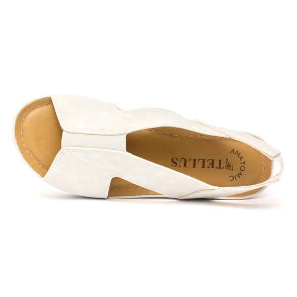 Sandale dama "Tellus" 27-14, Alb - imagine 7