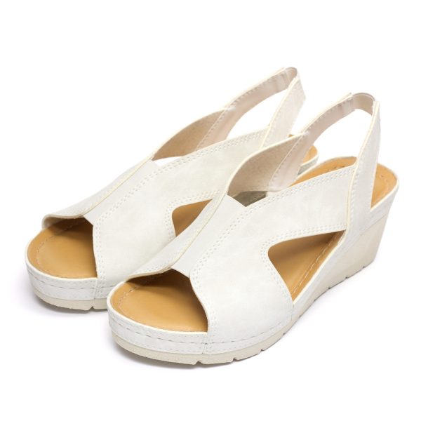 Sandale dama "Tellus" 27-14, Alb - imagine 2