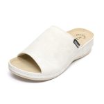 Papuci dama "Tellus" 25-51/1, Alb - imagine 5
