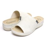 Papuci dama "Tellus" 25-51/1, Alb - imagine 3