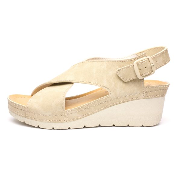 Sandale dama "Tellus" 27-13, Bej - imagine 4