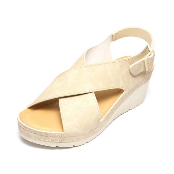 Sandale dama "Tellus" 27-13, Bej - imagine 5