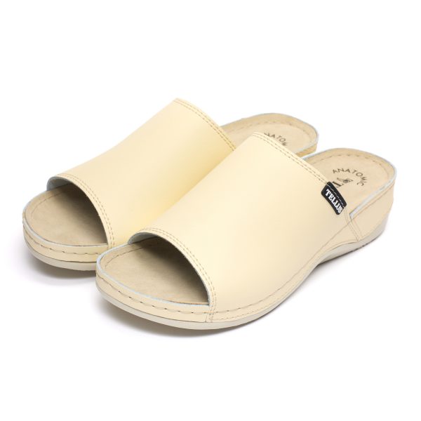 Papuci piele "Tellus" 25-51 Nisipiu - imagine 2