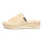 Papuci dama "Tellus" 25-51/1, Bej - imagine 4