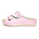 Papuci piele "Tellus" 25-03, Roz - imagine 4