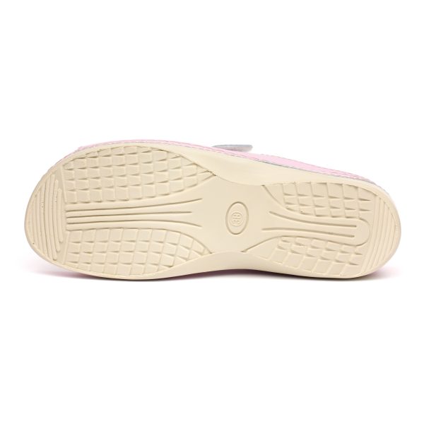 Papuci piele "Tellus" 25-03, Roz - imagine 9