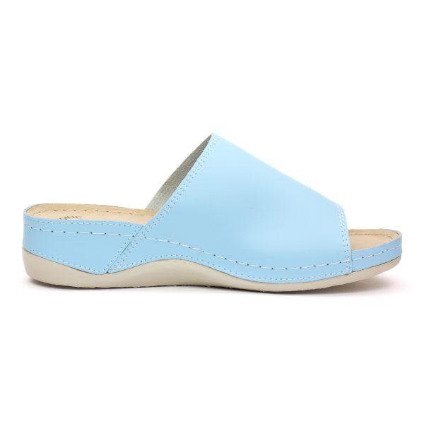 Papuci piele "Tellus" 25-51 Albastru - imagine 5