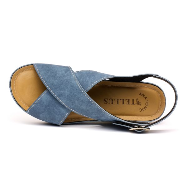 Sandale dama "Tellus" 27-13, Denim - imagine 7