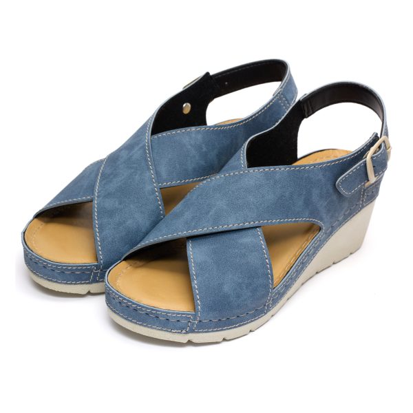 Sandale dama "Tellus" 27-13, Denim - imagine 2
