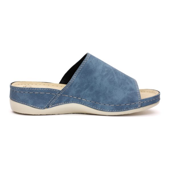 Papuci dama "Tellus" 25-51/1, Denim - imagine 7