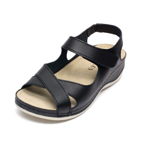 250302_16_07 Sandale piele Tellus 25-05, Negru - imagine 6