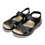 Sandale piele Tellus 25-05, Negru - imagine 2