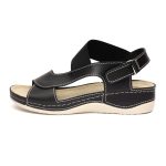 Sandale piele dama "Tellus" 25-04, Negru - imagine 4