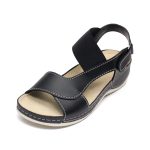 Sandale piele dama "Tellus" 25-04, Negru - imagine 6