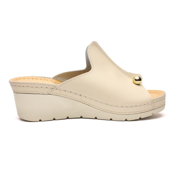 Saboti dama piele Tellus 27-02, Bej - imagine 6