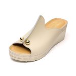 Saboti dama piele Tellus 27-02, Bej - imagine 4