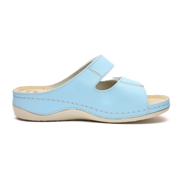 250305_04_03 Papuci piele "Tellus" 25-03, Albastru - imagine 6