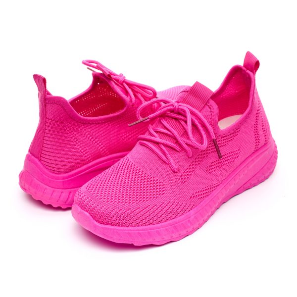Pantofi sport dama W138548, Fuxia - imagine 3