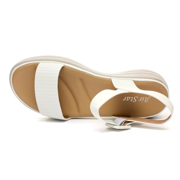 Sandale dama W037011, Alb - imagine 7