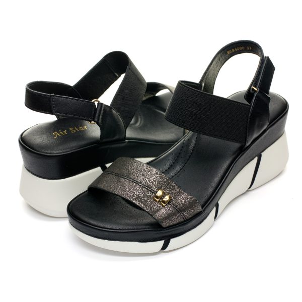 Sandale dama W594006, Negru - imagine 3