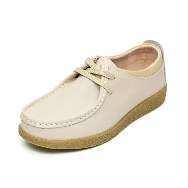 Pantofi piele  dama 186064, Bej - imagine 5