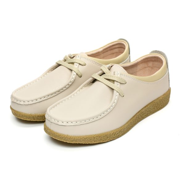 Pantofi piele  dama 186064, Bej - imagine 2