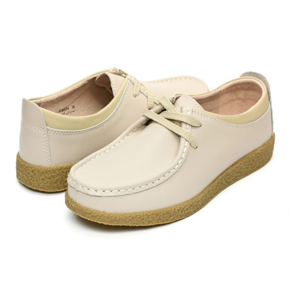 Pantofi piele  dama 186064, Bej - imagine 3