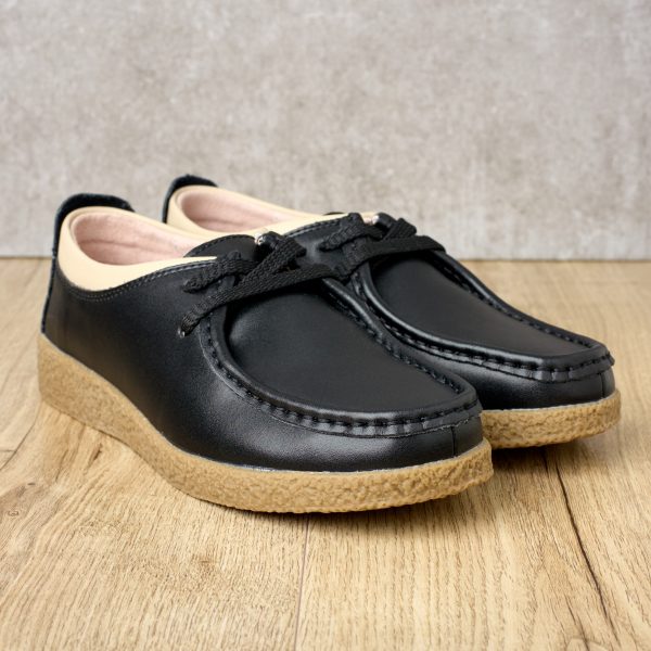 Pantofi piele  dama 186064, Negru - imagine 1