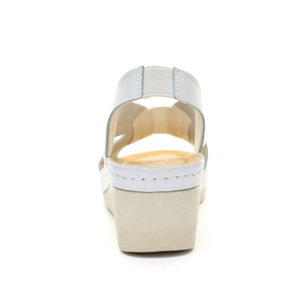 Sandale piele dama "Tellus" 27-04, Alb - imagine 8