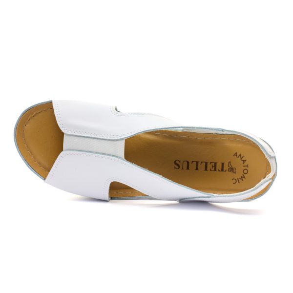 Sandale piele dama "Tellus" 27-04, Alb - imagine 7