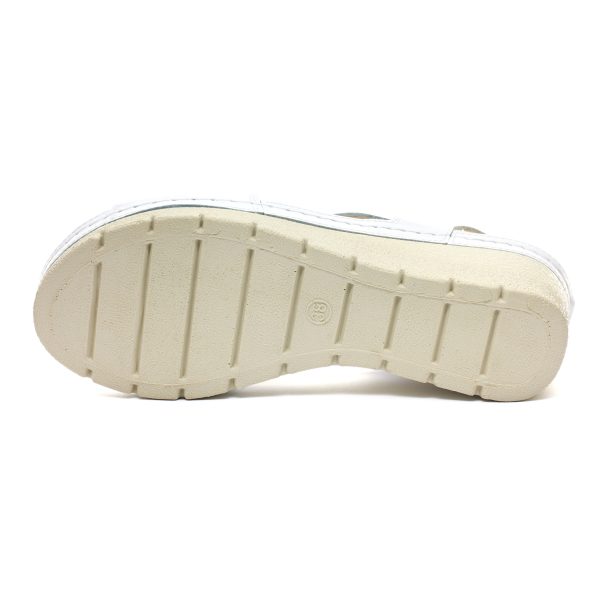 Sandale piele dama "Tellus" 27-04, Alb - imagine 9