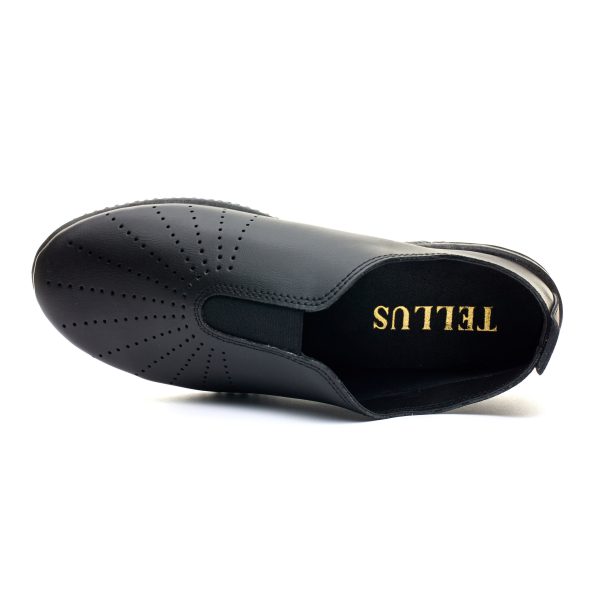 Pantofi sport piele Tellus 72-06, Negru - imagine 7