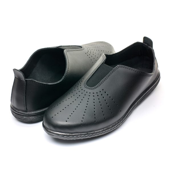 Pantofi sport piele Tellus 72-06, Negru - imagine 3