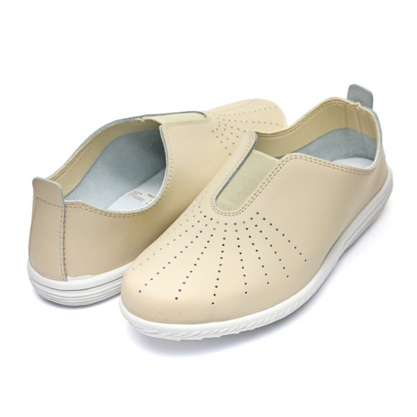 Pantofi sport piele Tellus 72-06, Bej - imagine 3