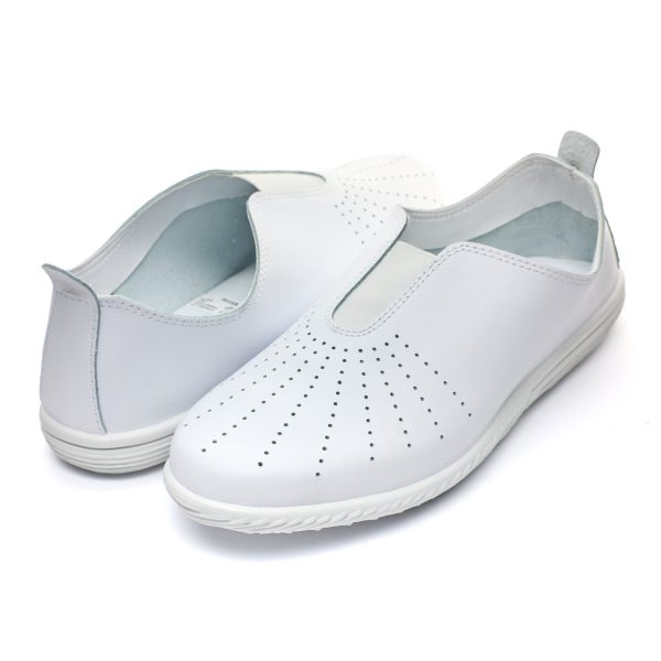 Pantofi sport piele Tellus 72-06, Alb - imagine 3