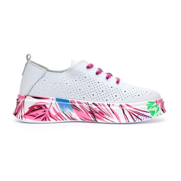 Pantofi piele dama 595002, Roz - imagine 5